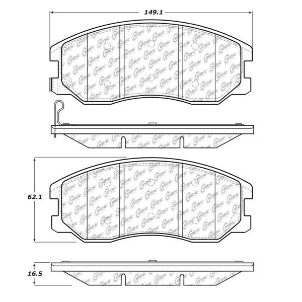 Centric Parts Centric Premium Pads, 300.12640 300.12640 - main